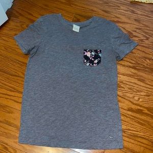 Grey floral T-shirt